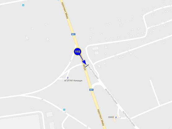 Схема рекламної площини за адресою проспект Мира х ул. Кольцевая Схема рекламної площини за адресою проспект Мира х ул. Кольцевая