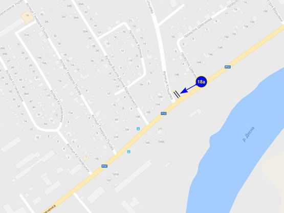 Схема рекламної площини за адресою ул. Кольцевая х ул. Шевченко (сторона A)