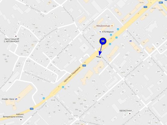 Схема рекламной плоскости по адресу просп. Победы х ул.Комсомольская Схема рекламной плоскости по адресу просп. Победы х ул.Комсомольская