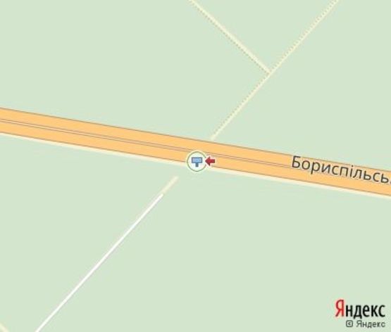 Схема рекламної площини за адресою 20,870 км. автомагистрали Борисполь - Киев