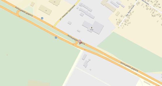 Схема рекламной плоскости по адресу Кольцевая дорога, 22 на разделителе, направление к Одесской площади Схема рекламной плоскости по адресу Кольцевая дорога, 22 на разделителе, направление к Одесской площади