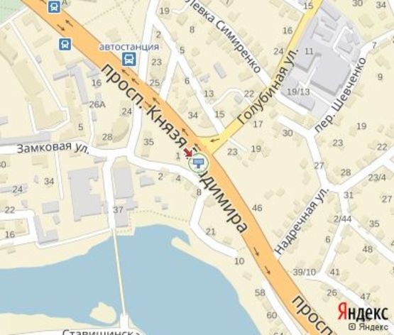 Схема рекламной плоскости по адресу Князя Владимира пр-т. -  ул.Голубина (напротив ТЦ "Crystall") Схема рекламной плоскости по адресу Князя Владимира пр-т. -  ул.Голубина (напротив ТЦ "Crystall")