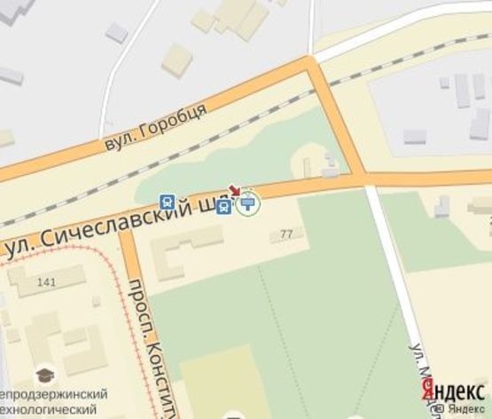 Схема рекламної площини за адресою Сичеславский шлях ул. (напротив 2-ой стомат.поликлиники)