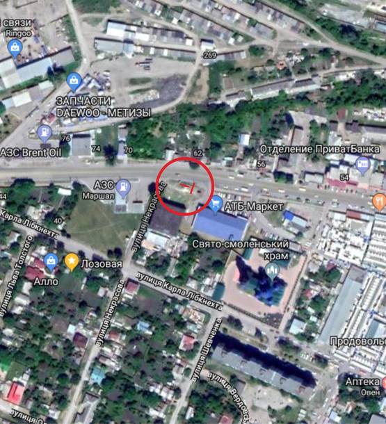 Схема рекламной плоскости по адресу Павлоградская (с-т, АТБ) ЛЗТД Схема рекламной плоскости по адресу Павлоградская (с-т, АТБ) ЛЗТД