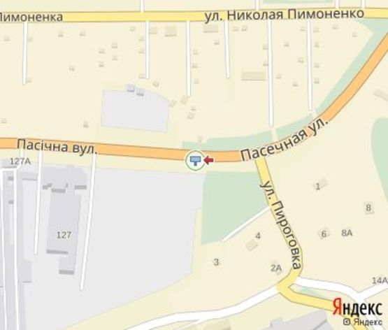 Схема рекламной плоскости по адресу Пасечная ул., 127 Схема рекламной плоскости по адресу Пасечная ул., 127