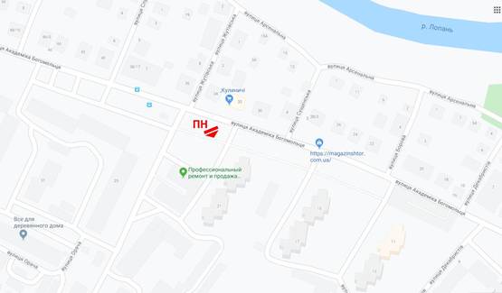 Схема рекламної площини за адресою ул. Богомольца, 21 Схема рекламної площини за адресою ул. Богомольца, 21