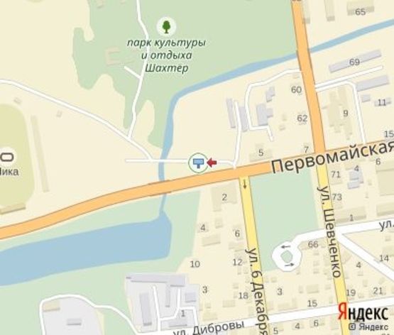 Схема рекламной плоскости по адресу 6-го Декабря ул. (р-н стадиона)