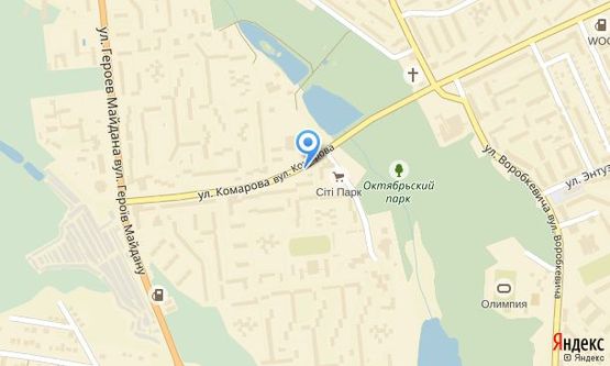 Схема рекламной плоскости по адресу вул. Комарова, 25 Схема рекламной плоскости по адресу вул. Комарова, 25