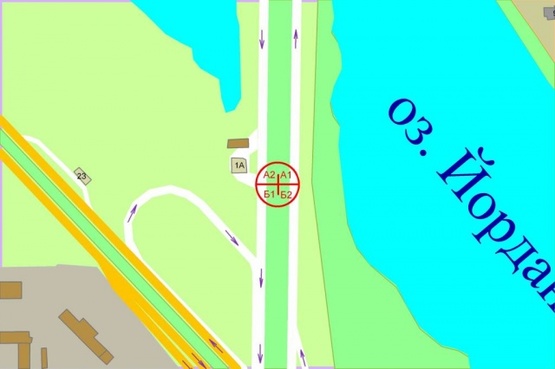 Схема рекламної площини за адресою Оболонский проспект (разделитель), возле АЗС по ходу 850м от Метро"Оболонь" к Петровке Схема рекламної площини за адресою Оболонский проспект (разделитель), возле АЗС по ходу 850м от Метро"Оболонь" к Петровке