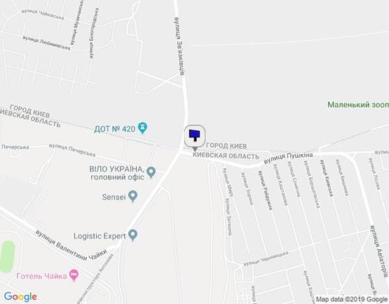 Схема рекламної площини за адресою Ул. Пушкина, в Киев Схема рекламної площини за адресою Ул. Пушкина, в Киев