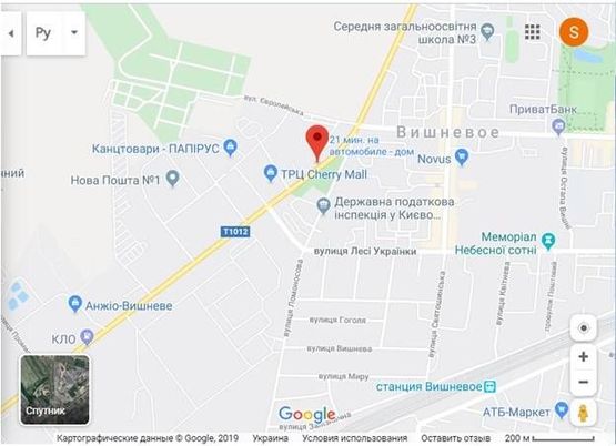 Схема рекламной плоскости по адресу ул.Киевская,  перед ТРЦ Черри Мол, в торону Киева Схема рекламной плоскости по адресу ул.Киевская,  перед ТРЦ Черри Мол, в торону Киева