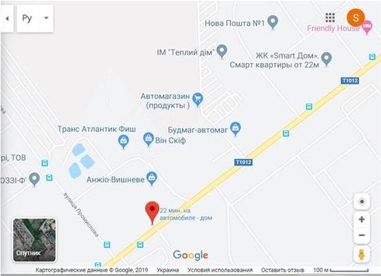 Схема рекламной плоскости по адресу ул.Киевская, поворот на Фоззи, в Киев Схема рекламной плоскости по адресу ул.Киевская, поворот на Фоззи, в Киев