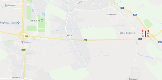 Схема рекламной плоскости по адресу М-06 Киев-Чоп, выезд из города, с. Пасикы-Зубрыцки, нижний Схема рекламной плоскости по адресу М-06 Киев-Чоп, выезд из города, с. Пасикы-Зубрыцки, нижний