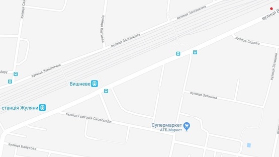 Схема рекламної площини за адресою г.Вишневое, ул.Чорновола, напротив д. 18