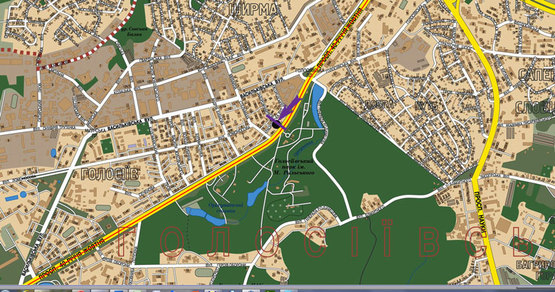 Схема рекламної площини за адресою Кольцевая дорога, 100 м до Жулянского путепровода, направл. на Одесскую пл.