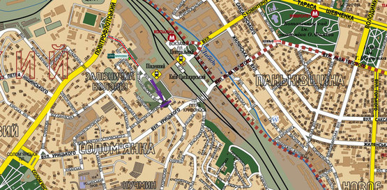 Схема рекламної площини за адресою ул.Лукашевича,/ул. Островского