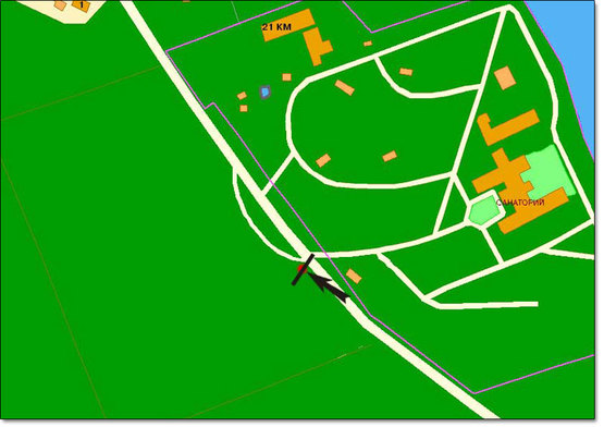 Схема рекламної площини за адресою Столичне шосе / санаторій  "Конча-Заспа" в’їзд  у місто