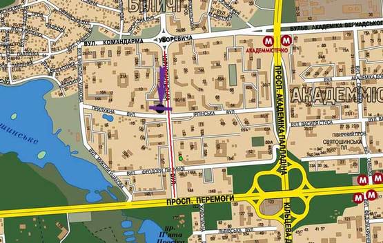Схема рекламної площини за адресою вул. Чорнобильська
