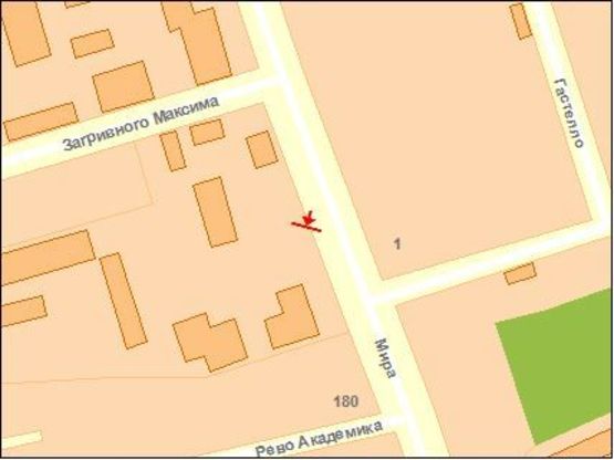 Схема рекламной плоскости по адресу Мира пр., д.180а. На пересечении с ул. Гастелло Схема рекламной плоскости по адресу Мира пр., д.180а. На пересечении с ул. Гастелло
