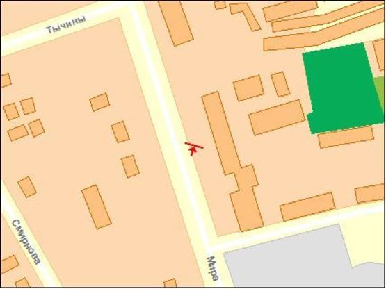 Схема рекламной плоскости по адресу Мира пр, 233. На пересечении с ул.Тычины Схема рекламной плоскости по адресу Мира пр, 233. На пересечении с ул.Тычины