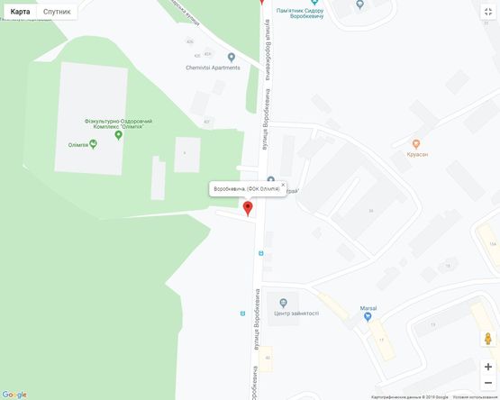 Схема рекламной плоскости по адресу Воробкевича, (ФОК Олімпія) Схема рекламной плоскости по адресу Воробкевича, (ФОК Олімпія)