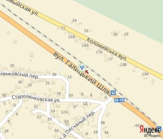 Схема рекламної площини за адресою Галицкий шлях,от  ул.Староленковской Схема рекламної площини за адресою Галицкий шлях,от  ул.Староленковской