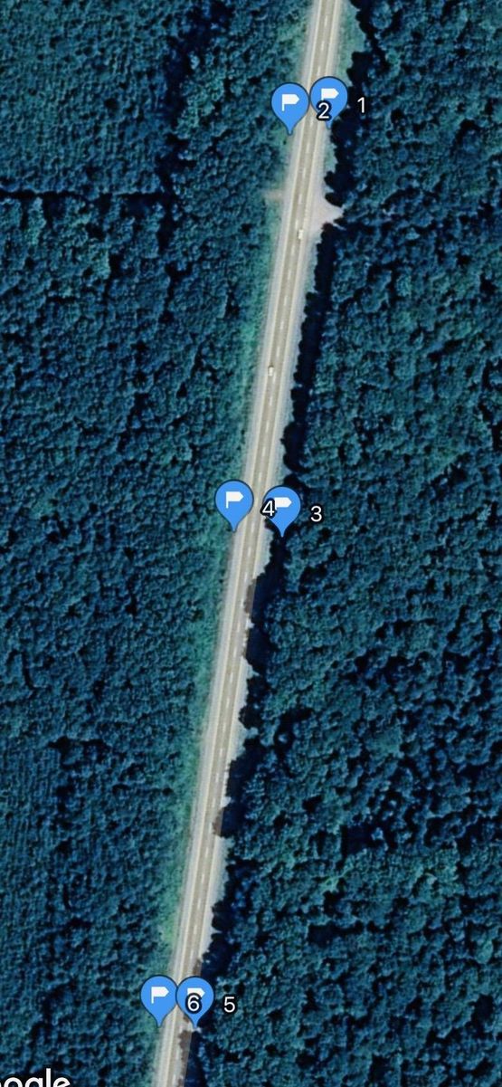 Схема рекламной плоскости по адресу Білборди розміщені на трасі Н 10 Івано-Франківській - Калуш, між селами Вістова-Боднарів.