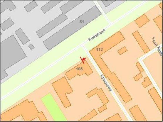 Схема рекламної площини за адресою Zt 069 вул Київська,106 м-н "VICOTEK" Б