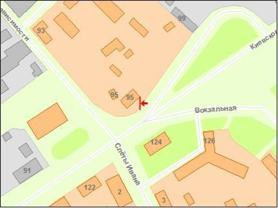 Схема рекламної площини за адресою Zt 023 вул Київська,95 "Ринок Вокзальний" А
