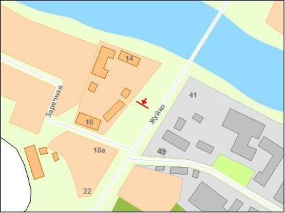 Схема рекламной плоскости по адресу Zt 062 вул Жуйка,16 А