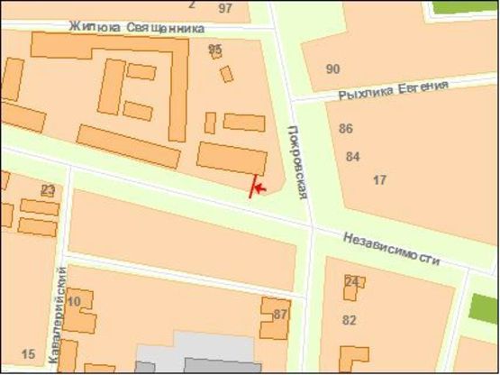 Схема рекламной плоскости по адресу Zt 094 вул.Покровська,93/вул.Ватутіна Розважальний комплекс"DoDo" А