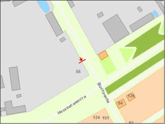 Схема рекламной плоскости по адресу Zt 102 вул.Ватутіна,55 ТЦ"МЕТРО"А