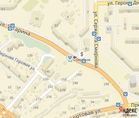 Схема рекламной плоскости по адресу Гагарина ул., (напротив дома №95) остановка