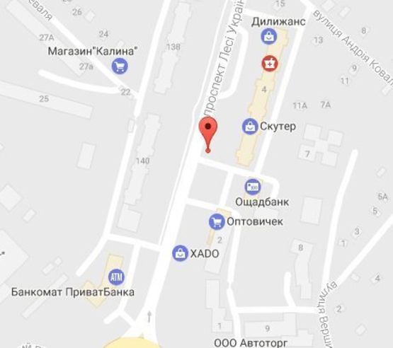 Схема рекламной плоскости по адресу просп. Л.Украинки (просп. 50-лет. Октября), возле дома № 4, остановка «Пивзавод»