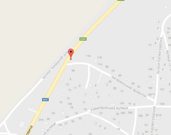 Схема рекламной плоскости по адресу ул. Академика Герасимовича (ул.Котлова), перекрёсток с переулком Чигиринским, район АЗС, въезд с Кировограда, Александрии, Светловодска