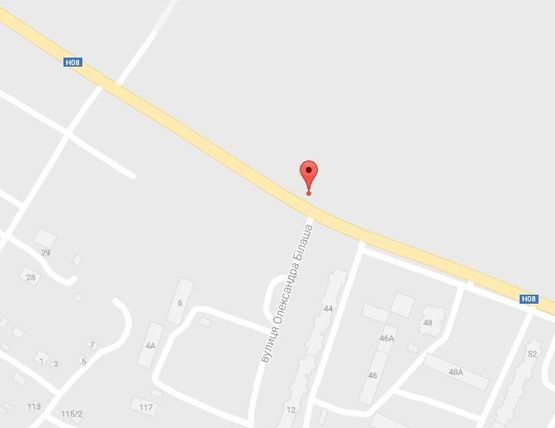 Схема рекламної площини за адресою набережная Лейтенанта Днепрова, 44, перекрёсток с ул. Александра Билаша(ул. Демьяна Бедного)