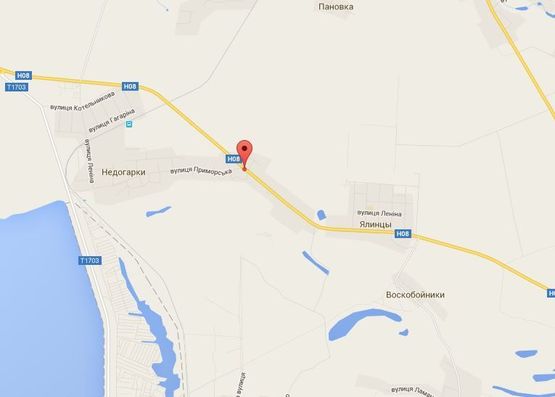 Схема рекламной плоскости по адресу ул. Киевская, 130, район АЗС, напротив ресторана «Авто-гриль «Мисливець»