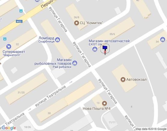 Схема рекламной плоскости по адресу ул. Театральная (ул.Воровского), 35/6, перекр. с ул. Гагарина, напротив автовокзала, направление в центр