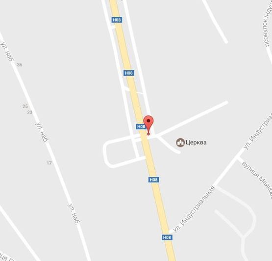 Схема рекламной плоскости по адресу ул. Киевская, возле домовладения № 114, район церкви