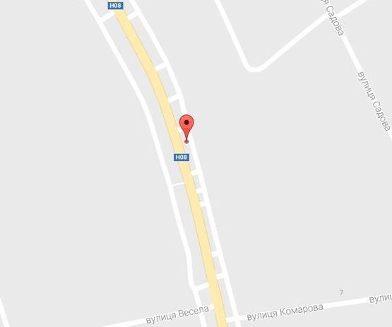 Схема рекламной плоскости по адресу ул. Киевская, возле домовладения № 158