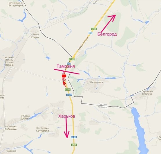 Схема рекламної площини за адресою Белгородская трасса поз№2, таможня 37км (в ст. Белгорода)