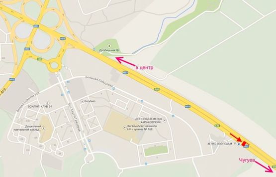 Схема рекламної площини за адресою Московский пр-т - Ростовская трасса возле газовой заправки (выезд из города)