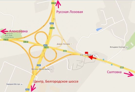 Схема рекламной плоскости по адресу Лозовеньковский пр-т-Фельдман-экопарк-чебурашка №1-правая-в ст. Алексеевки