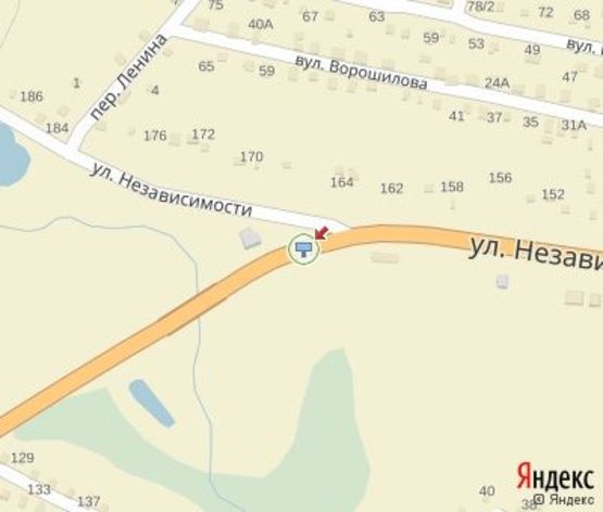 Схема рекламної площини за адресою Независимости ул.,  (АЗС "Татнафта", поворот на с. Будки)