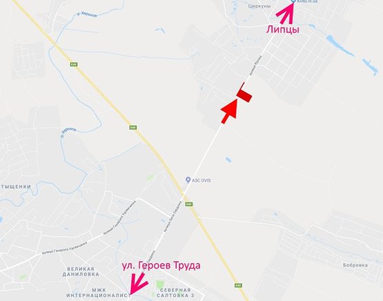 Схема рекламної площини за адресою ул. Леся Сердюка -окружная дорога-12- выезд из города в ст пос. Циркуны