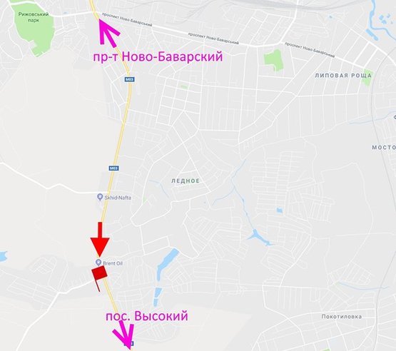 Схема рекламной плоскости по адресу Окружная дорога-пос. Ледное -возле АЗС Brent Oil-флажок №2- в ст. пос. Высокий