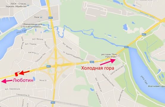 Схема рекламної площини за адресою Полтавский шлях- пер. Харьковский-за постом ГАИ-флажок№1 ,из центра Схема рекламної площини за адресою Полтавский шлях- пер. Харьковский-за постом ГАИ-флажок№1 ,из центра