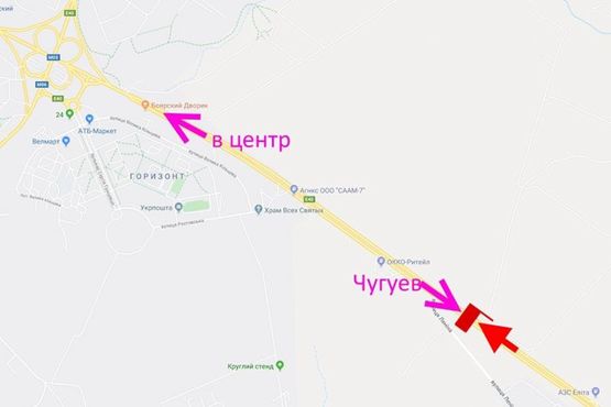 Схема рекламної площини за адресою Московский пр-т - Ростовская трасса - 519км- 3 -въезд в город