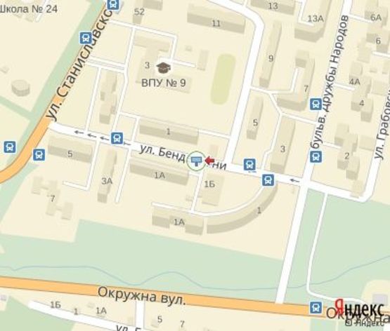 Схема рекламной плоскости по адресу Бенеделеани ул., 19 (Аптека.100 м. от супермаркета "Салют")