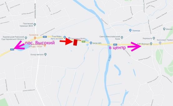 Схема рекламной плоскости по адресу Симферопольское шоссе-  возле АЗС Motto -флажок №3- в центр